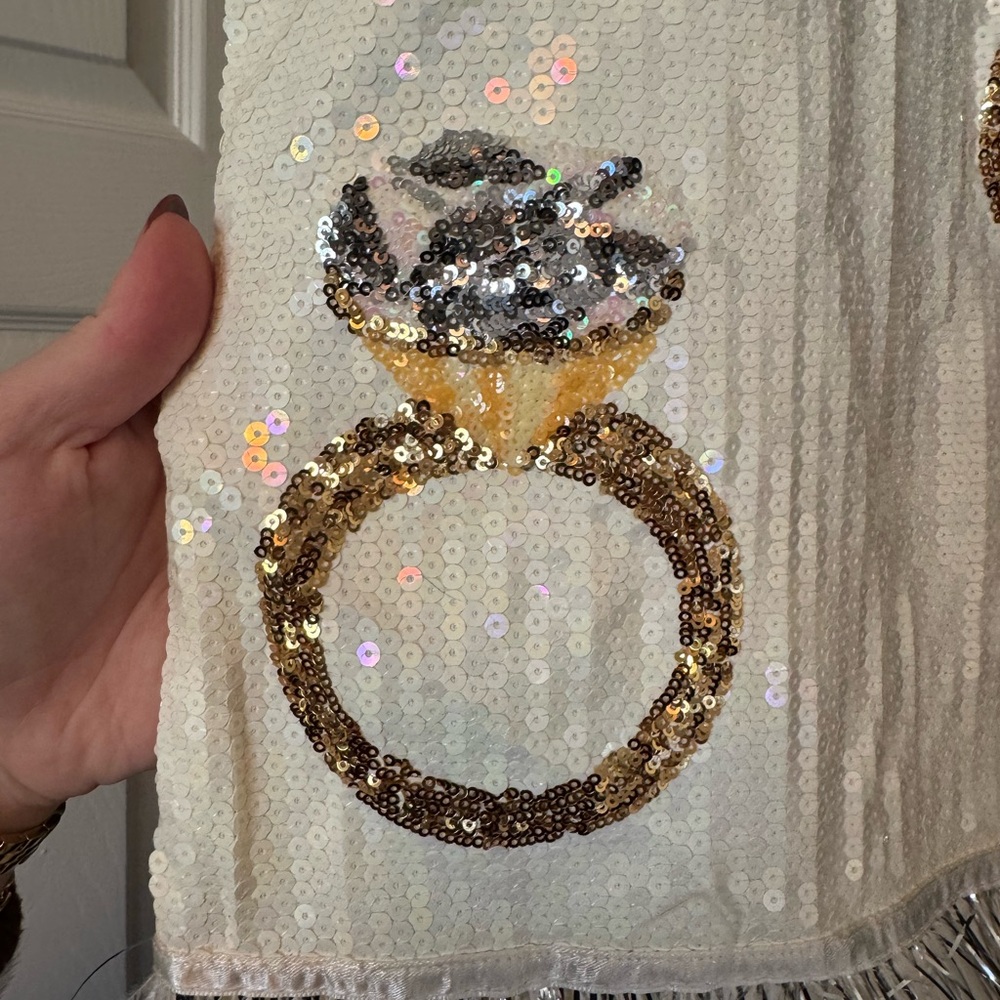 QUEEN OF SPARKLES Gold and Silver Sequin Mini Dress - Picture 5 of 6